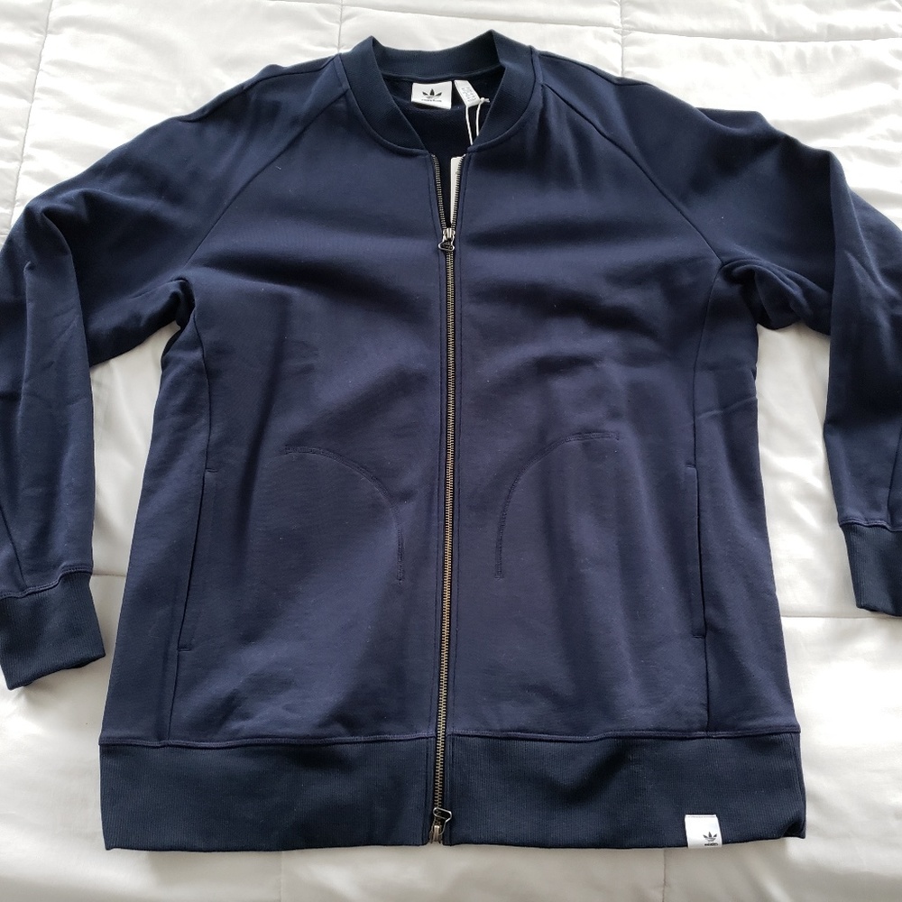Adidas Zip Up XL Track Jacket Navy Blue